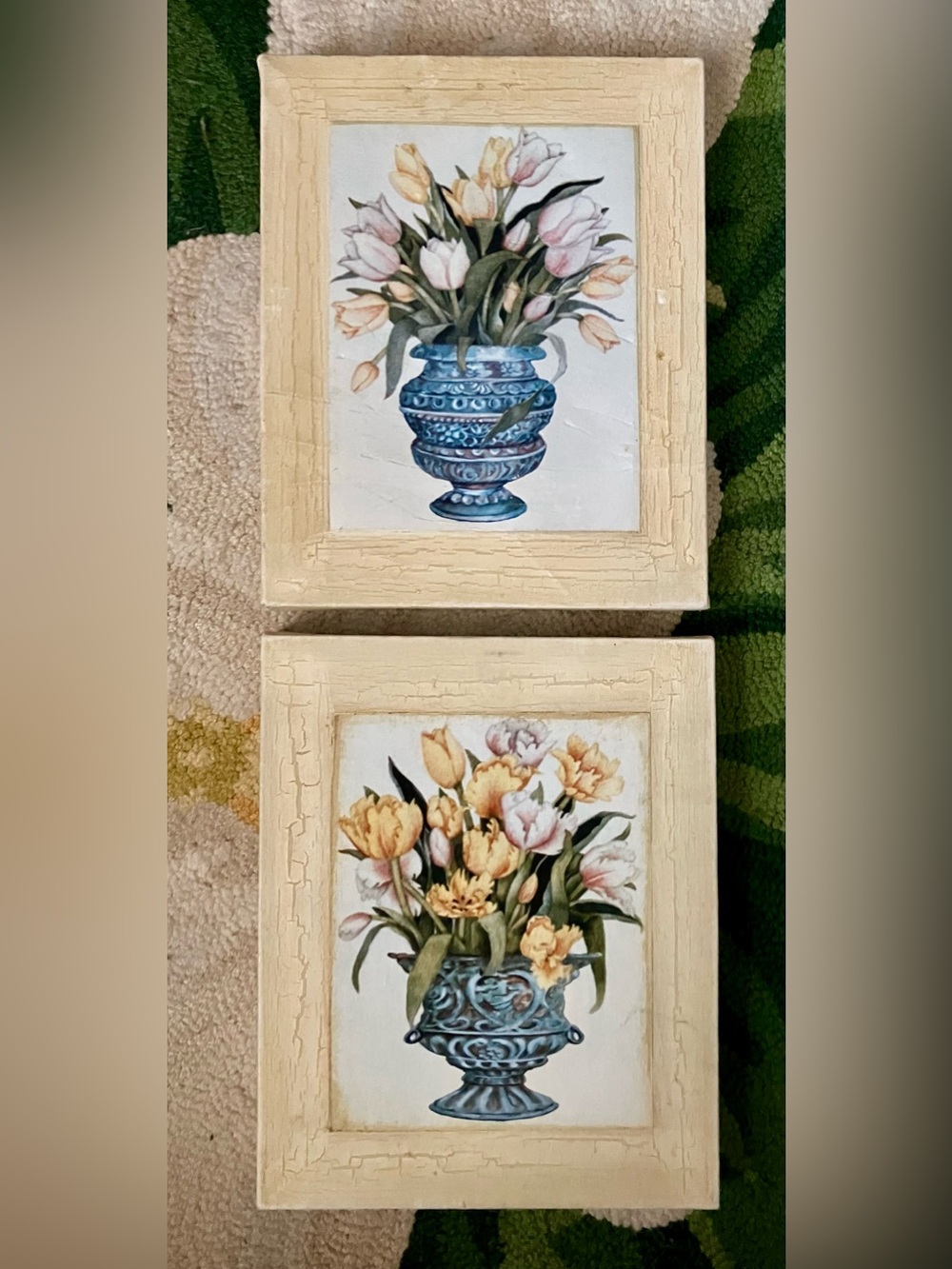 Two 8 x 10 Canvas Prints of Tulips in  Urns